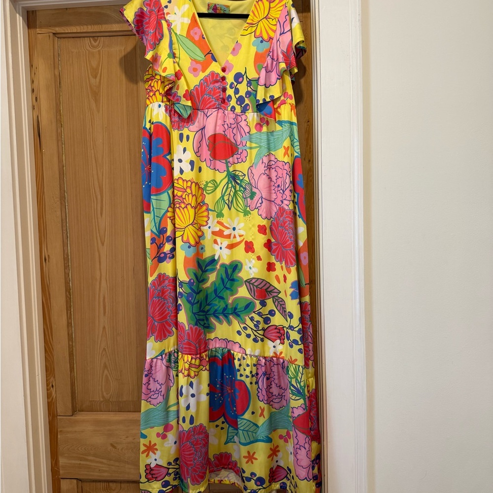 Vibrant Floral Maxi Dress
